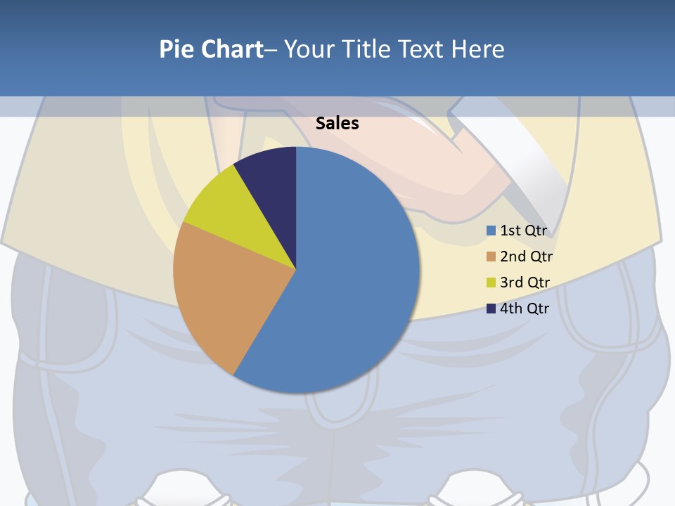 A Boy Eating A Piece Of Food On Top Of A Scale PowerPoint Template