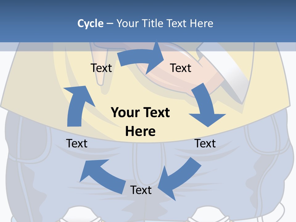 A Boy Eating A Piece Of Food On Top Of A Scale PowerPoint Template