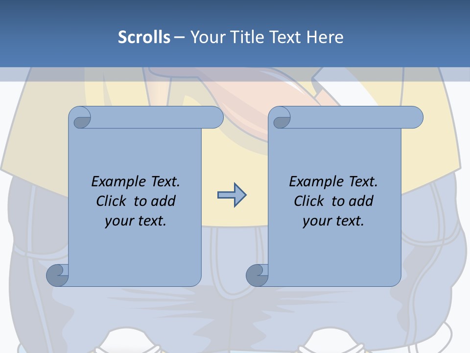 A Boy Eating A Piece Of Food On Top Of A Scale PowerPoint Template