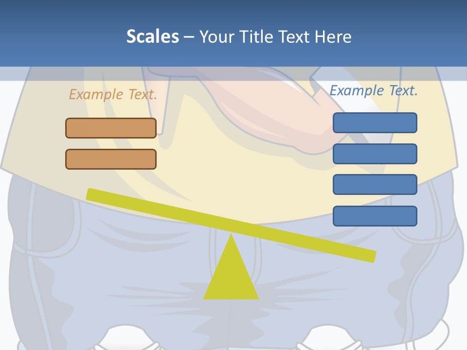A Boy Eating A Piece Of Food On Top Of A Scale PowerPoint Template