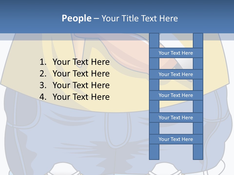 A Boy Eating A Piece Of Food On Top Of A Scale PowerPoint Template