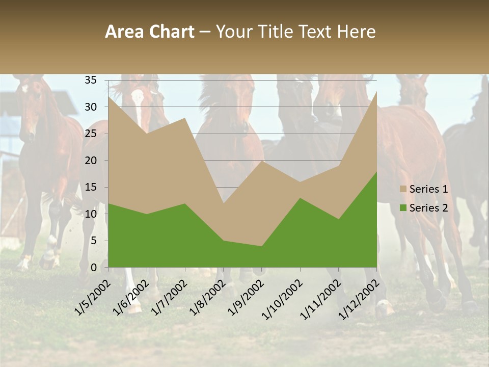 A Group Of Horses Running In A Field PowerPoint Template
