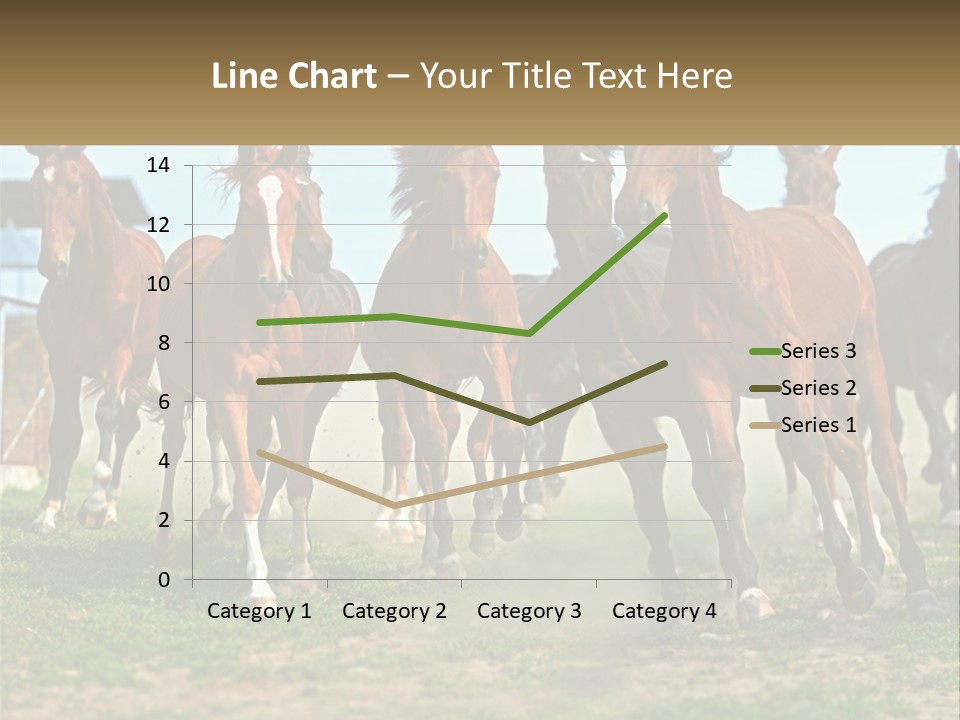 A Group Of Horses Running In A Field PowerPoint Template