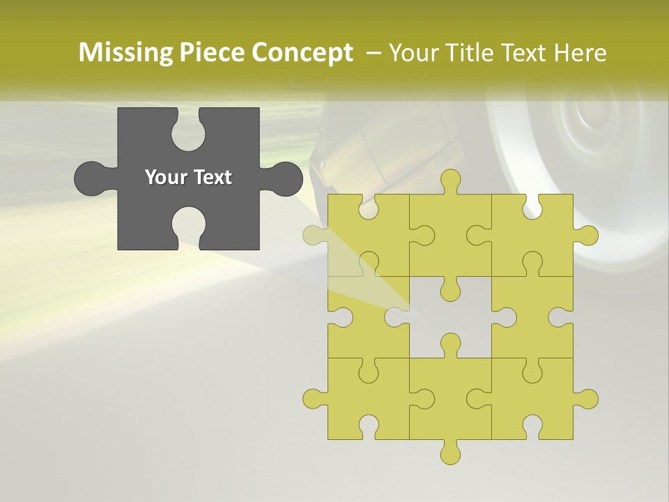 A Car Driving Down A Road With A Blurry Background PowerPoint Template