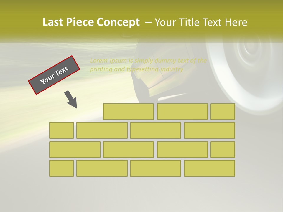 A Car Driving Down A Road With A Blurry Background PowerPoint Template