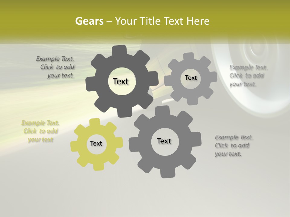 A Car Driving Down A Road With A Blurry Background PowerPoint Template