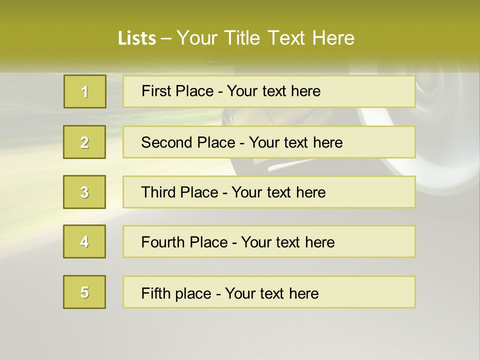 A Car Driving Down A Road With A Blurry Background PowerPoint Template