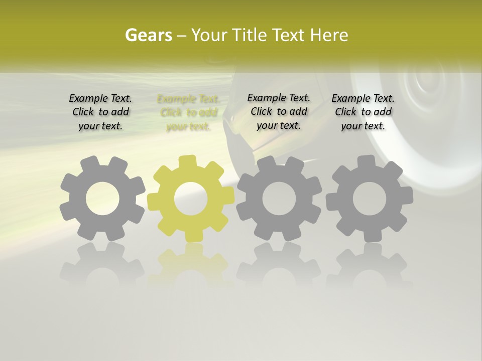 A Car Driving Down A Road With A Blurry Background PowerPoint Template