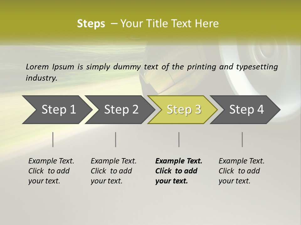 A Car Driving Down A Road With A Blurry Background PowerPoint Template