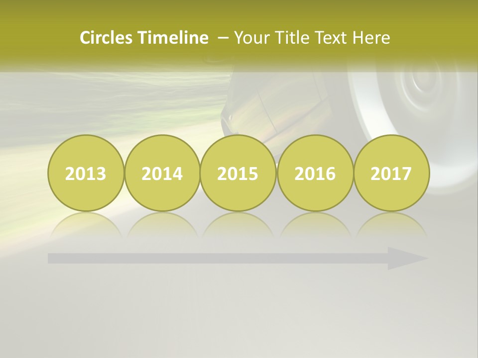 A Car Driving Down A Road With A Blurry Background PowerPoint Template