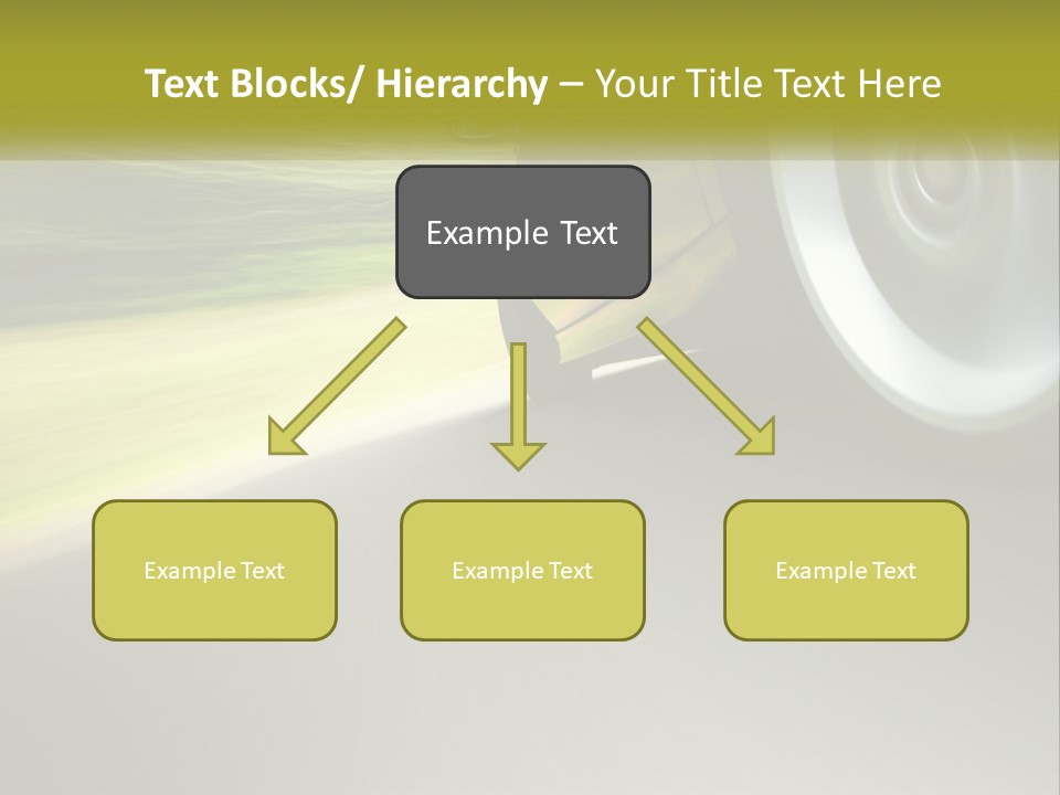 A Car Driving Down A Road With A Blurry Background PowerPoint Template