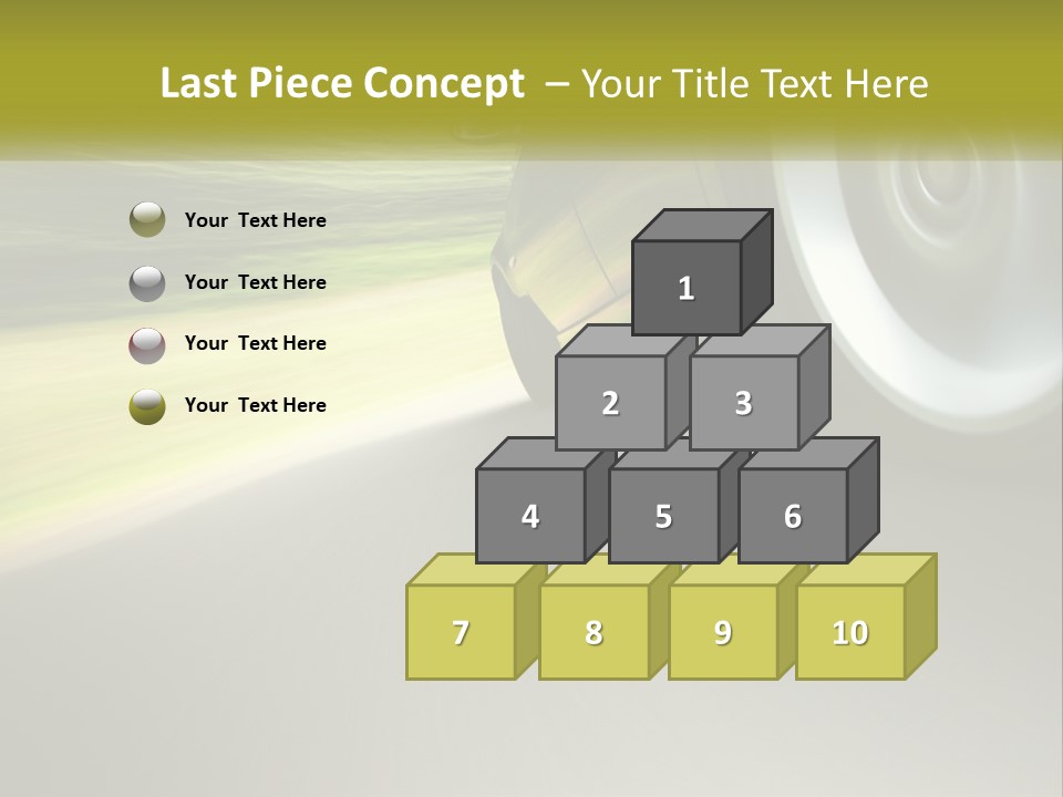 A Car Driving Down A Road With A Blurry Background PowerPoint Template