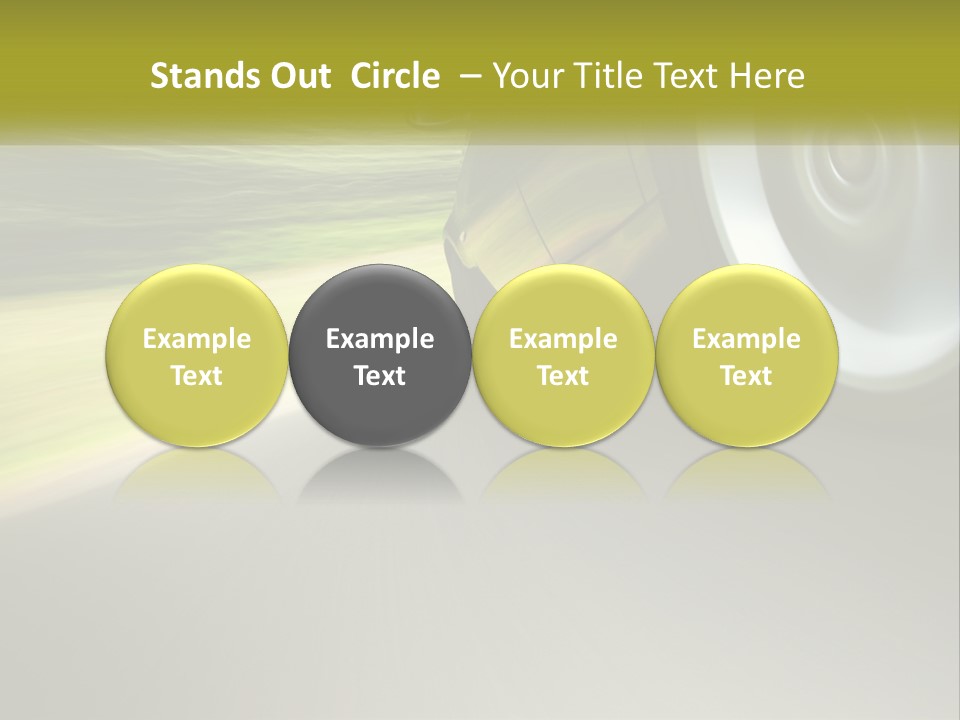 A Car Driving Down A Road With A Blurry Background PowerPoint Template