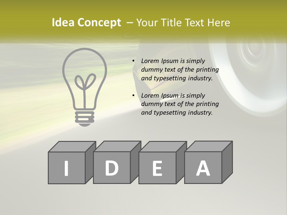 A Car Driving Down A Road With A Blurry Background PowerPoint Template