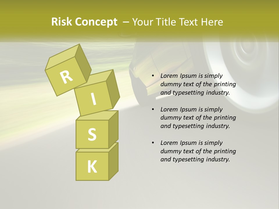 A Car Driving Down A Road With A Blurry Background PowerPoint Template