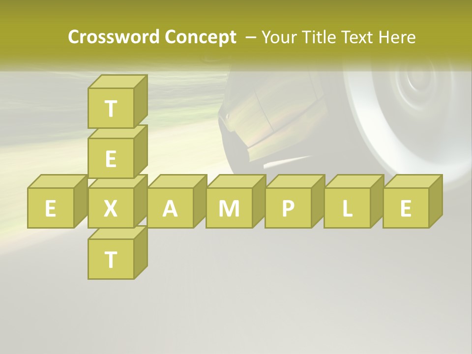 A Car Driving Down A Road With A Blurry Background PowerPoint Template