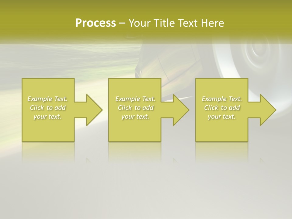 A Car Driving Down A Road With A Blurry Background PowerPoint Template