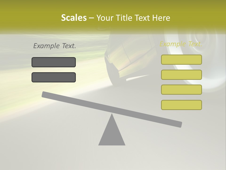 A Car Driving Down A Road With A Blurry Background PowerPoint Template