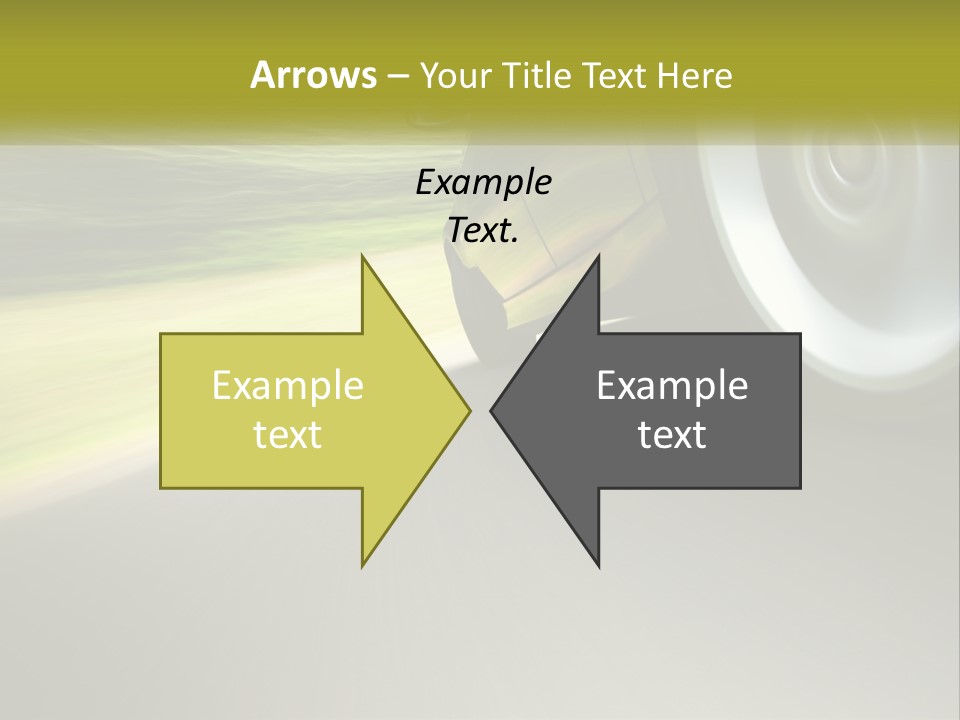 A Car Driving Down A Road With A Blurry Background PowerPoint Template