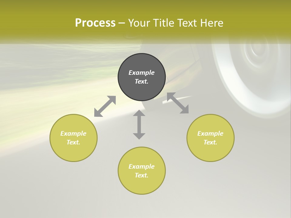 A Car Driving Down A Road With A Blurry Background PowerPoint Template