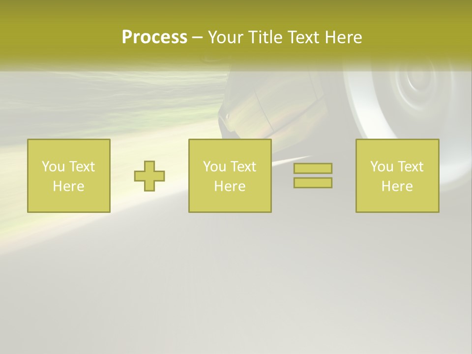 A Car Driving Down A Road With A Blurry Background PowerPoint Template