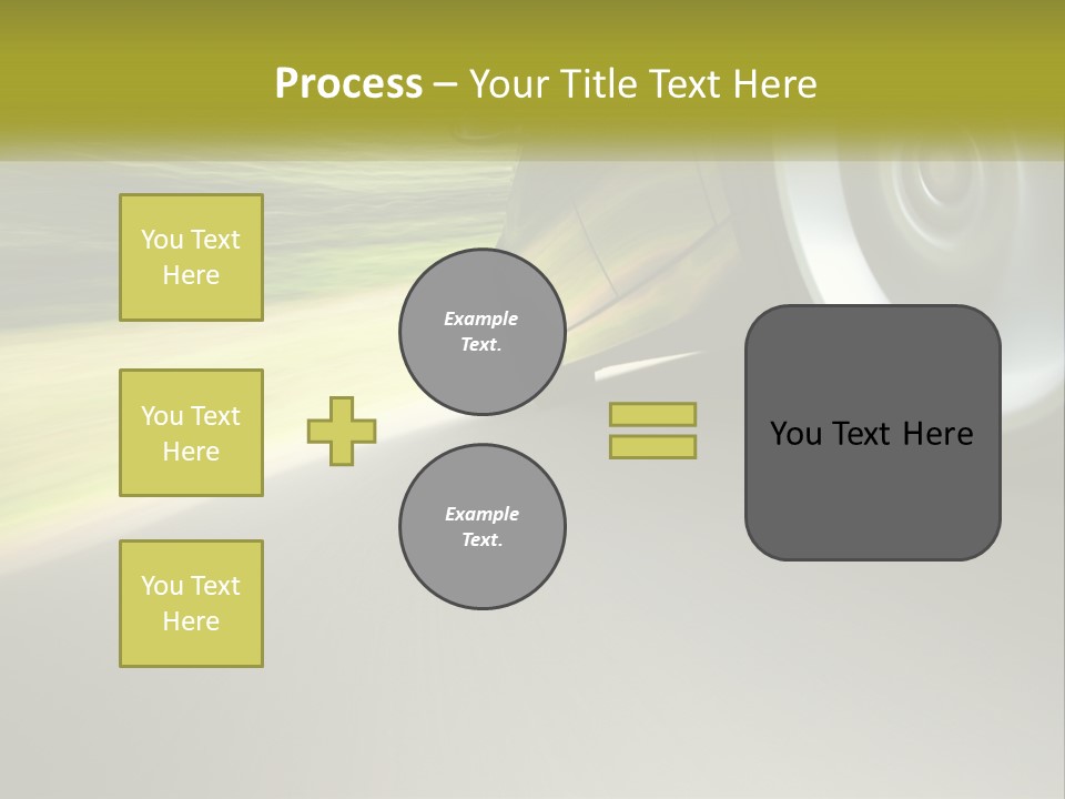 A Car Driving Down A Road With A Blurry Background PowerPoint Template