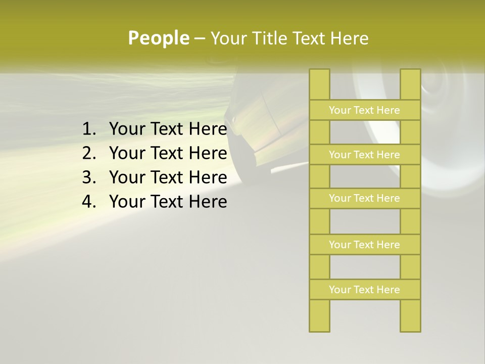 A Car Driving Down A Road With A Blurry Background PowerPoint Template