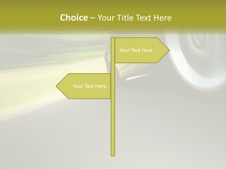 A Car Driving Down A Road With A Blurry Background PowerPoint Template