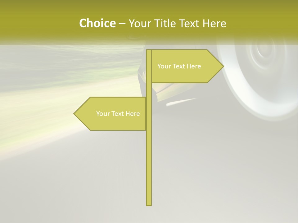 A Car Driving Down A Road With A Blurry Background PowerPoint Template