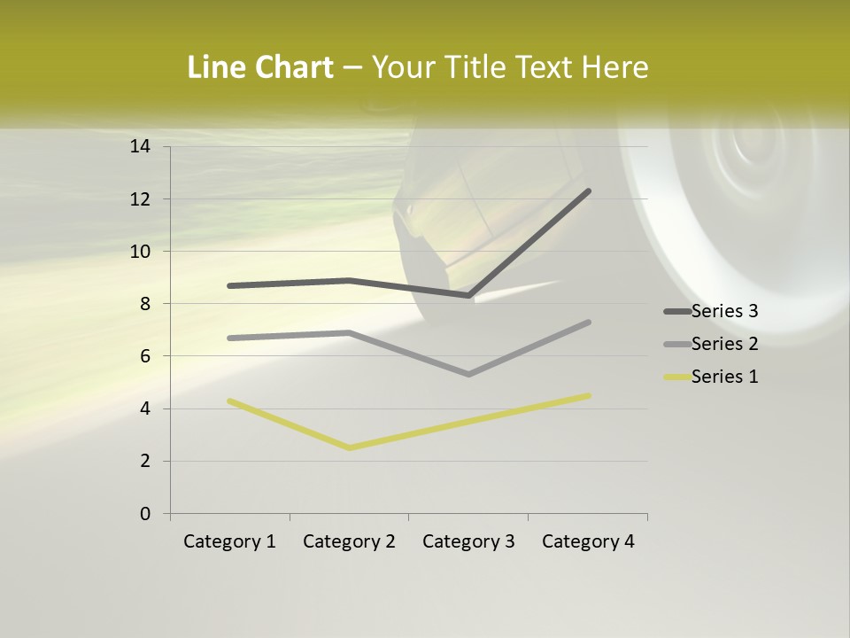 A Car Driving Down A Road With A Blurry Background PowerPoint Template