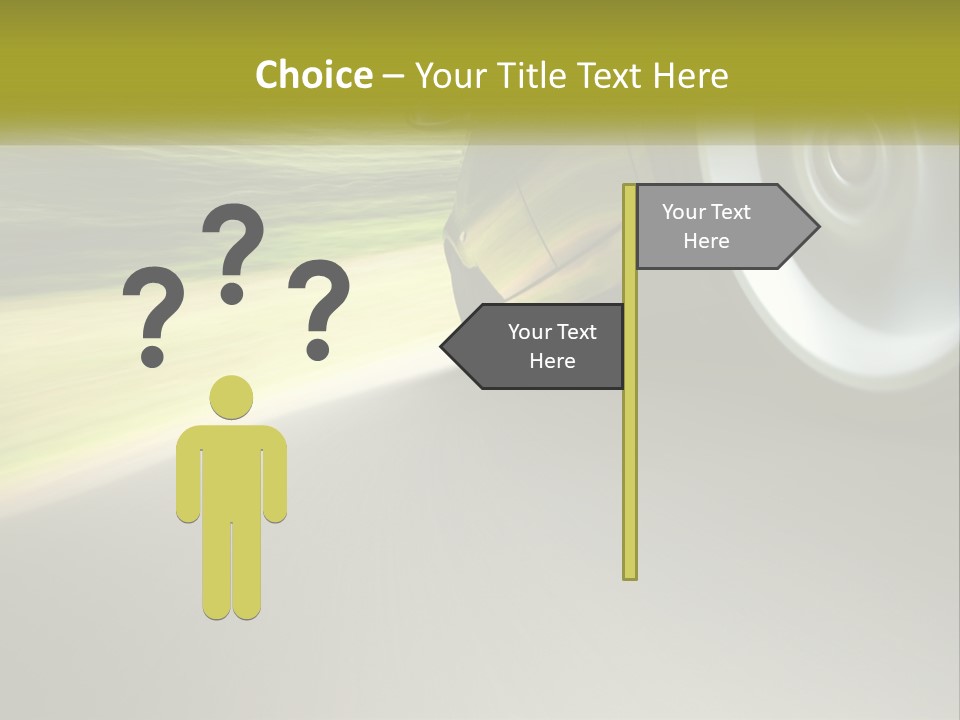 A Car Driving Down A Road With A Blurry Background PowerPoint Template