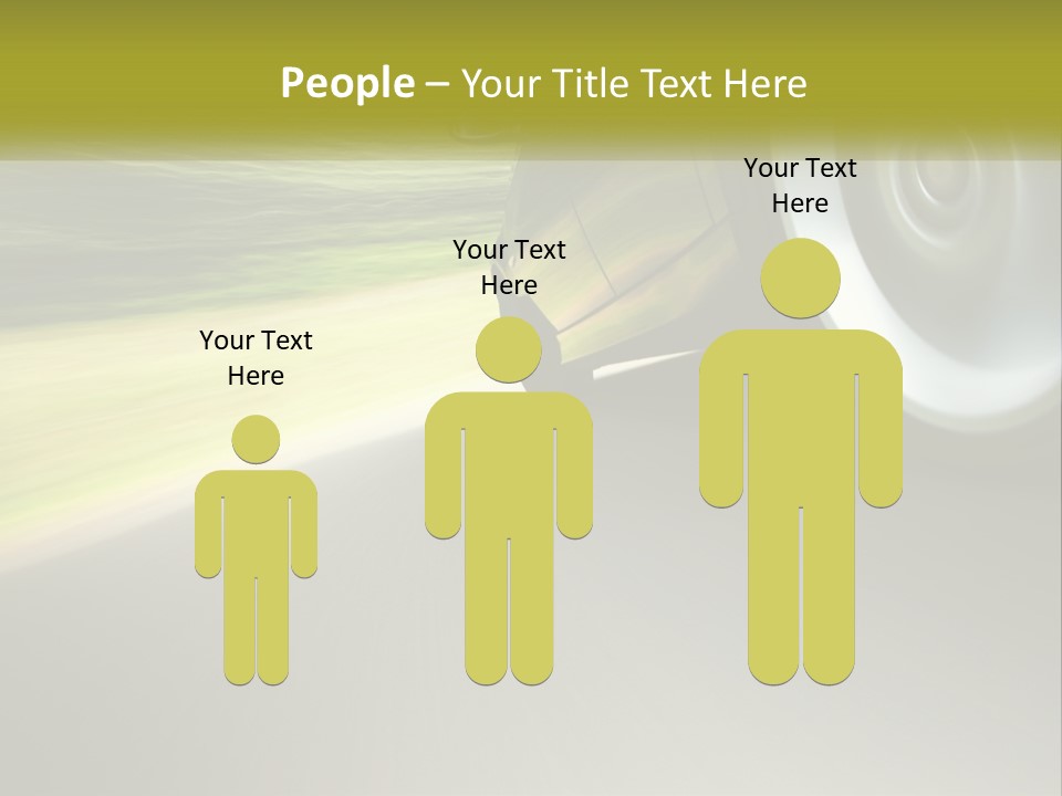 A Car Driving Down A Road With A Blurry Background PowerPoint Template