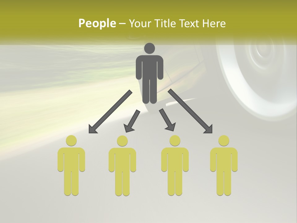 A Car Driving Down A Road With A Blurry Background PowerPoint Template