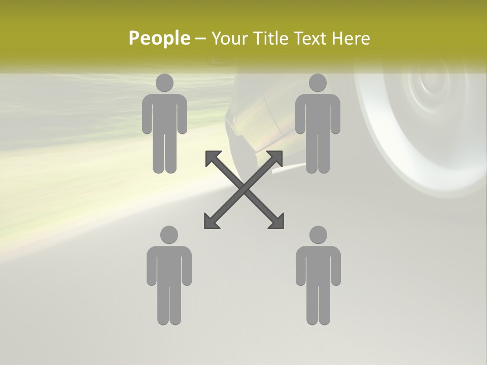 A Car Driving Down A Road With A Blurry Background PowerPoint Template