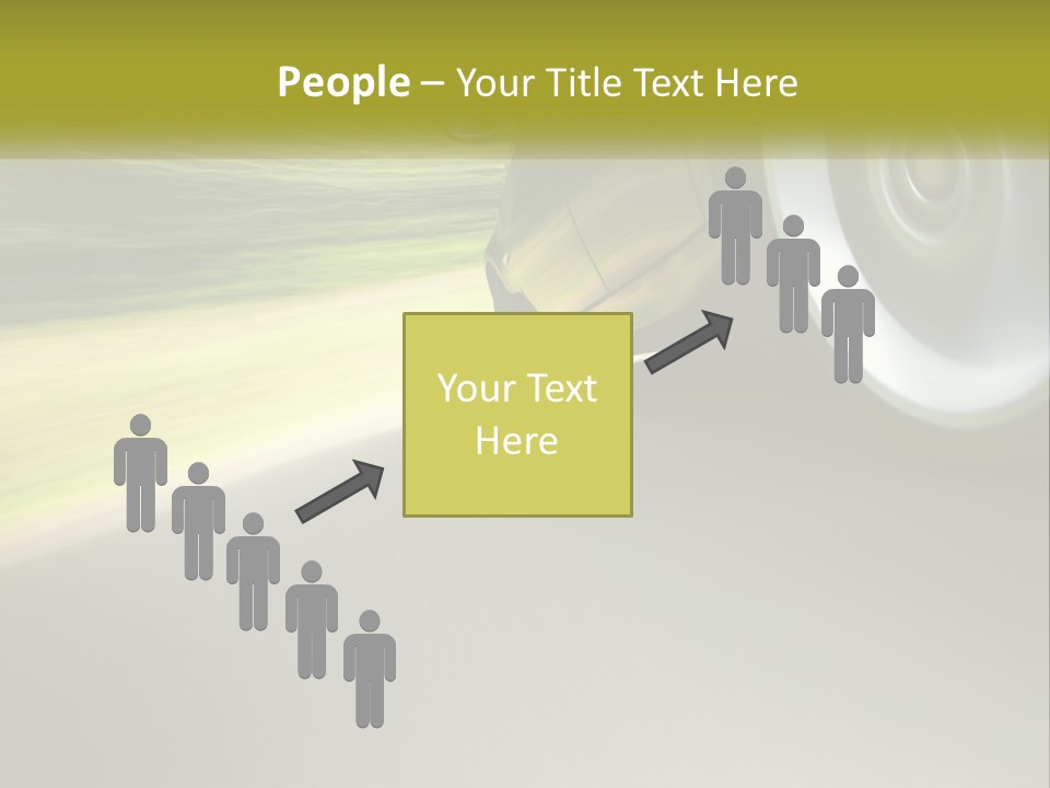 A Car Driving Down A Road With A Blurry Background PowerPoint Template