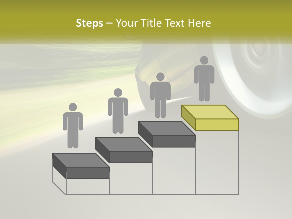 A Car Driving Down A Road With A Blurry Background PowerPoint Template