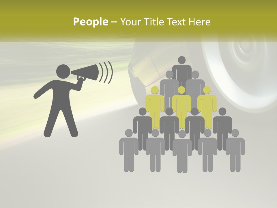 A Car Driving Down A Road With A Blurry Background PowerPoint Template