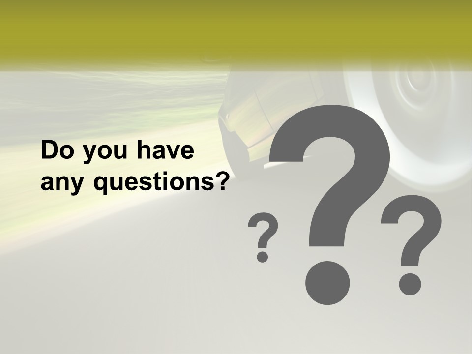 A Car Driving Down A Road With A Blurry Background PowerPoint Template