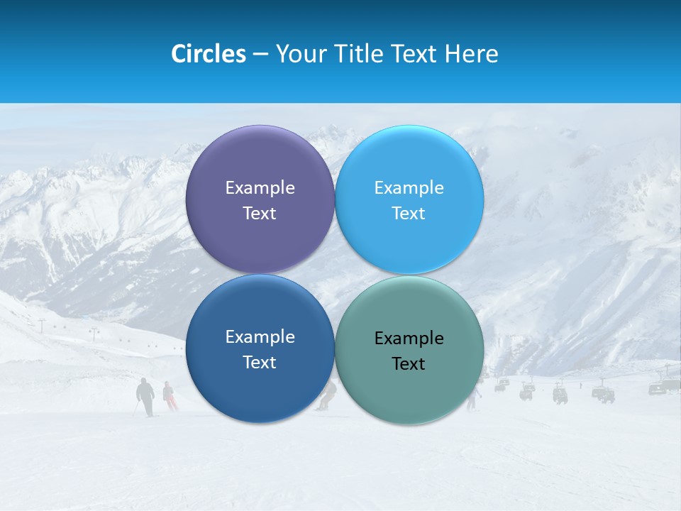 A Group Of People Riding Skis On Top Of A Snow Covered Slope PowerPoint Template