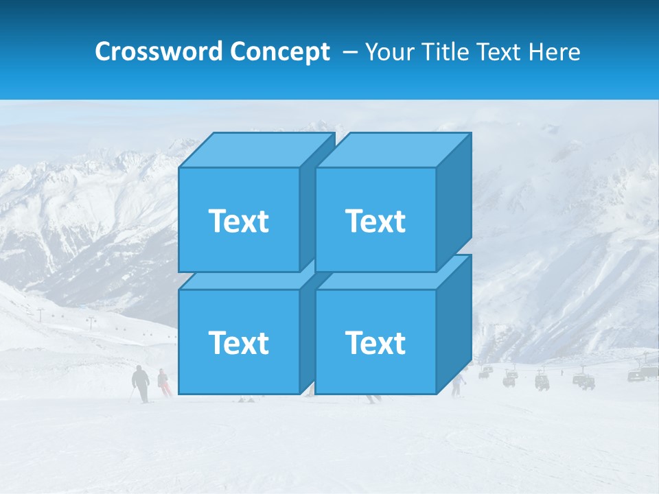 A Group Of People Riding Skis On Top Of A Snow Covered Slope PowerPoint Template