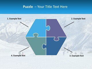 A Group Of People Riding Skis On Top Of A Snow Covered Slope PowerPoint Template