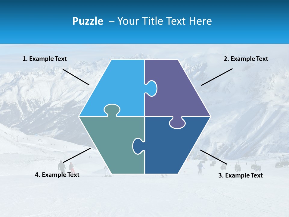 A Group Of People Riding Skis On Top Of A Snow Covered Slope PowerPoint Template