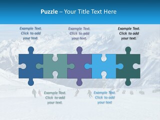 A Group Of People Riding Skis On Top Of A Snow Covered Slope PowerPoint Template