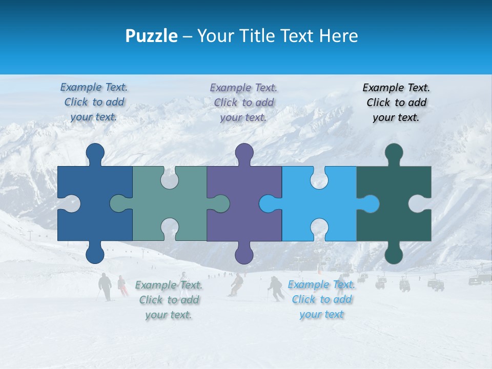 A Group Of People Riding Skis On Top Of A Snow Covered Slope PowerPoint Template