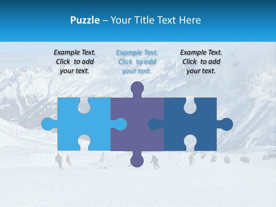 A Group Of People Riding Skis On Top Of A Snow Covered Slope PowerPoint Template
