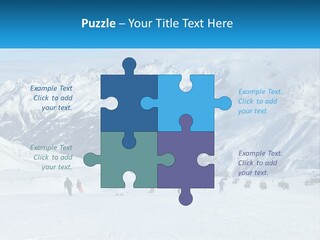 A Group Of People Riding Skis On Top Of A Snow Covered Slope PowerPoint Template