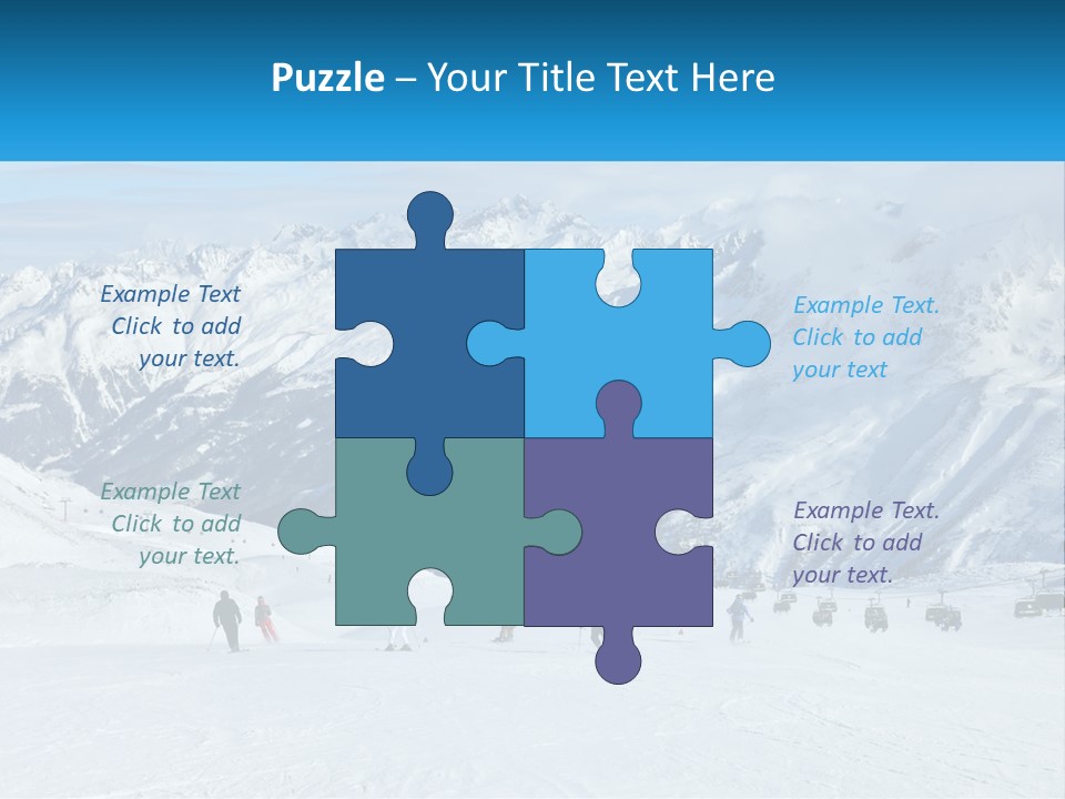 A Group Of People Riding Skis On Top Of A Snow Covered Slope PowerPoint Template