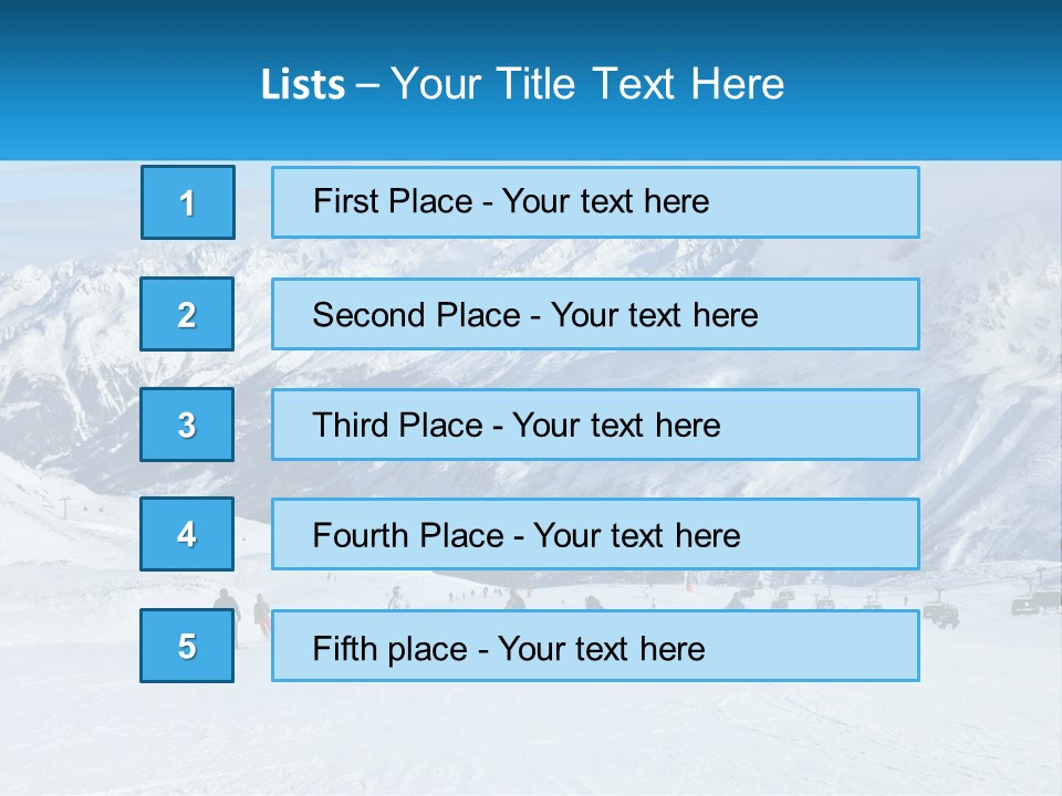 A Group Of People Riding Skis On Top Of A Snow Covered Slope PowerPoint Template