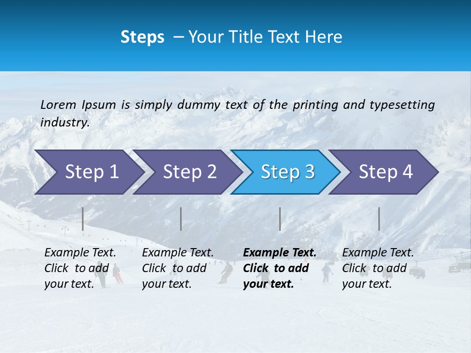 A Group Of People Riding Skis On Top Of A Snow Covered Slope PowerPoint Template
