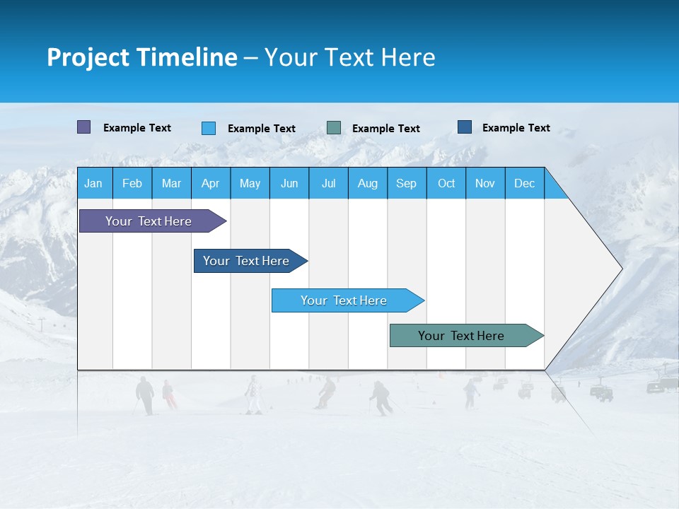A Group Of People Riding Skis On Top Of A Snow Covered Slope PowerPoint Template